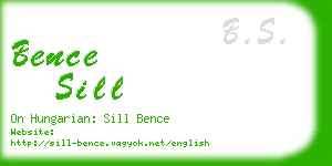 bence sill business card